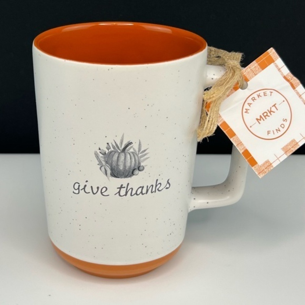 Market Finds - 3/$48 - ‘Give Thanks’ ceramic mug. NWT. Firm!